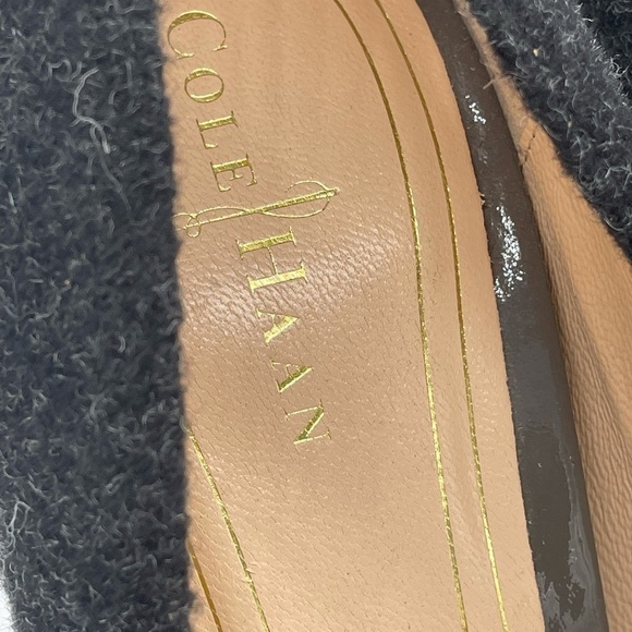 COLE Haan Double Platform Chelsea Wool Felt Pump, Black/Gray, 6B - Picture 8 of 9